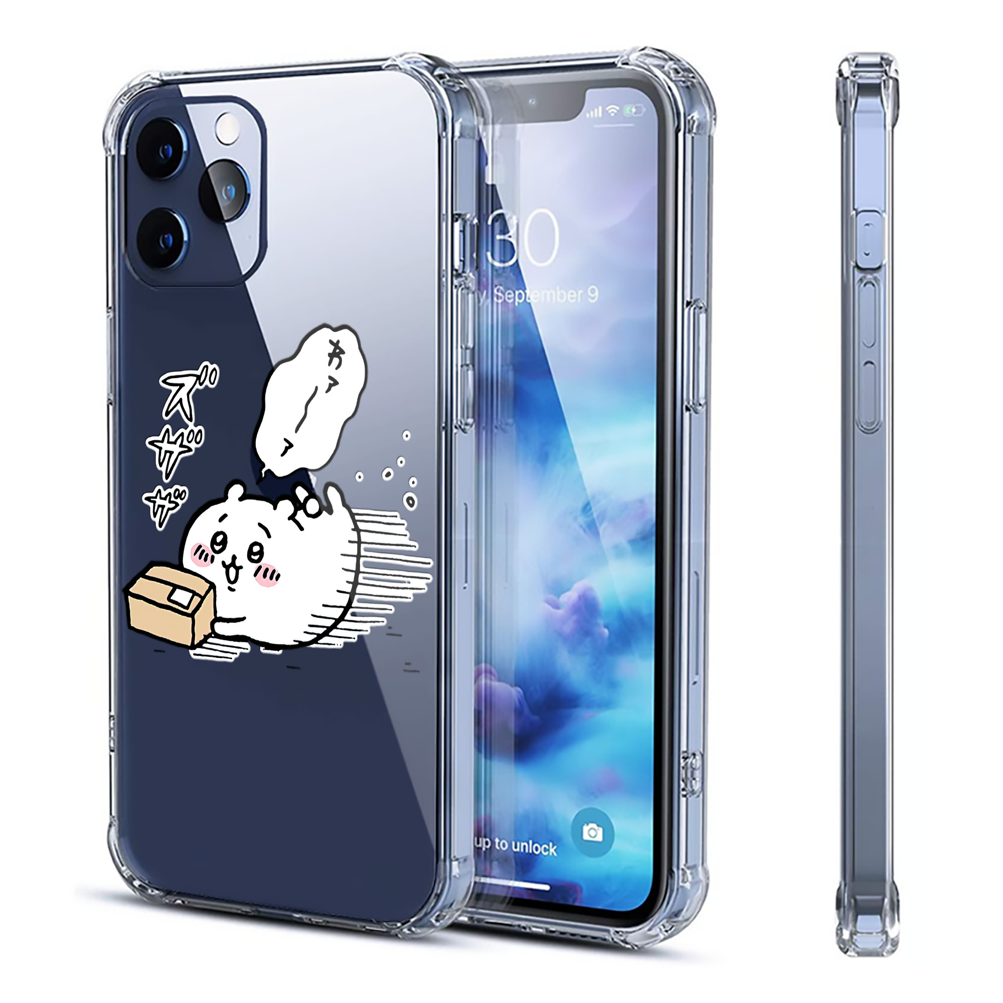 （画像用） ちいかわ ちいかわ Chii-kawa chiikawa 【iPhone 12シリーズ対応】透明スマホケース（クリアソフトケース）